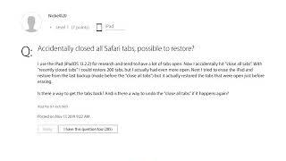 How to restore Accidentally closed all Safari tabs.