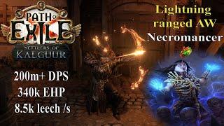 PoE 3.25 (Settlers of Kalguur) - 200m+ DPS  Lightning ranged Animate Weapon Necromancer guide