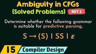 Ambiguity in CFGs - Solved Problems (Set 1)