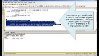 T-SQL Tutorial. Dynamic SQL course: Dynamic Pivot and Unpivot (Lesson 3)