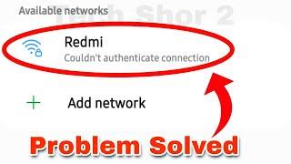 Wifi Fix Couldn't Authenticate Connection Problem Solve