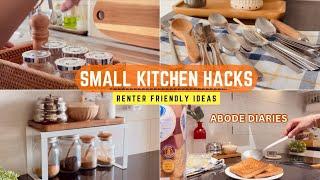 10 SMALL Kitchen Organization & Makeover Ideas🪴 | Renter Friendly-Small Kitchen Hacks|Abode Diaries