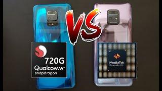 Redmi 10X 5G vs Note 9s Pro MTK Dimensity 820 Snapdragon 720G Benchmark Test Comparison