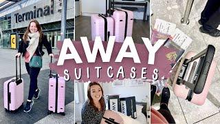 AWAY LUGGAGE REVIEW ️ unboxing & first impressions • the medium & the bigger carry on suitcases