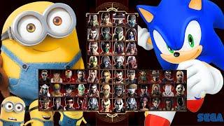 Mortal Kombat 9 - MINIONS & SONIC - Expert Tag Ladder - Gameplay @(1080p) - 60ᶠᵖˢ 