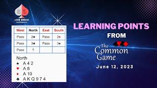 Learning Points from The Common Game, 6/12/23