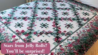 Irish Chain Quilt Pattern Using Jelly Rolls | Garden in Winter Quilt