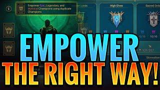 DECIDING WHEN IT IS TIME TO EMPOWER YOUR CHAMPIONS.... | Raid: Shadow Legends