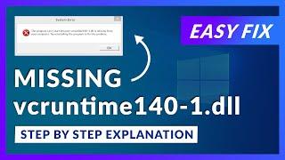 vcruntime140-1.dll Missing Error | How to Fix | 2 Fixes | 2021