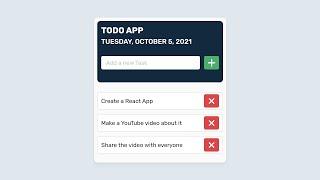 React for beginners| build a todo list app