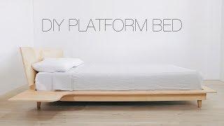 DIY Platform Bed With Build-in Nightstands | Modern Builds