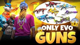 EVO GUNS ONLY CHALLENGE | തീ പാറും കളി! [Solo Vs Squad]Free Fire Malayalam