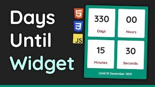 Build a "Days Until" Countdown Timer with HTML, CSS & JavaScript - Beginner's Project Tutorial