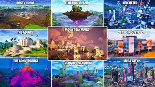 Evolution of Fortnite Season Themed POIs (Season 4 - Season 29)