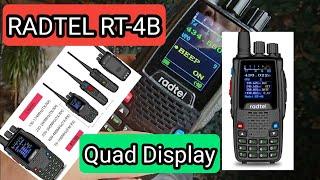 New - Radtel 4B (QYT KT-8R ) Quad Display Ham Radio