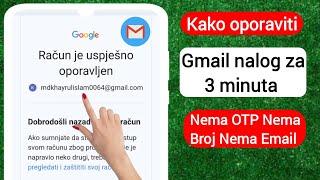 Kako oporaviti Gmail nalog |  Google Account Recovery (2024) | Oporavak Gmail naloga