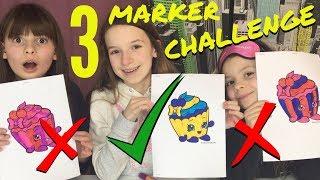 3 MARKER CHALLENGE GIRLY ! Licorne, Cupcake Shopkins et Oeuf de pâques