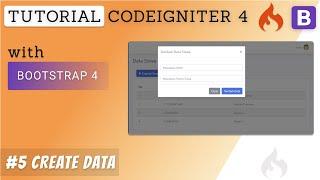 5 CRUD | Create Data menggunakan Modal Box - Tutorial CodeIgniter 4 & Bootstrap 4