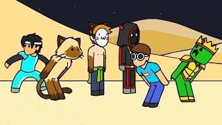 Minecraft Manhunt vs 5 Hunters in a Nutshell (Animation)