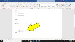 Ms Word Me Digital Signature Kaise Kare | Signature In Word | How To Sign In Ms Word