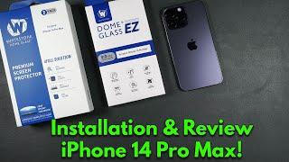 iPhone 14 Pro Max Whitestone Dome Glass Screen Protectors   Install & Scratch Test