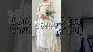 SUMMER DRESS VINTAGE KOREAN STYLE️// OOTD LEBARAN 2023 #shorts #racunshopee #summerdress #fypシ