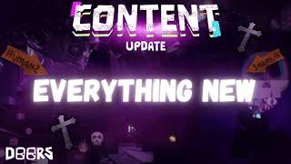 DOORS - EVERYTHING NEW IN THE CONTENT UPDATE [CRUCIFIXION, NEW ENTITIES, CHASE, ITEMS, ROOMS]