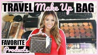 WHATS IN MY TRAVEL MAKEUP BAG  FAVORITE MAKEUP