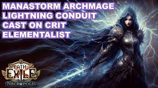 [PoE 3.24] A Shocking Combination: Manastorm Archmage Lightning Conduit CoC Elementalist Build Guide