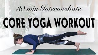 30-min Mindful Core Yoga Workout - Intermediate Vinyasa For Strong Abdominals - YogaCandi