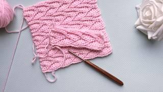  Crochet Brioche Stitch - Leaf Pattern