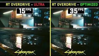 Cyberpunk 2077 RT Overdrive | RTX 3060 Ti | Vanilla Ultra vs Optimized Mod | Performance Comparison