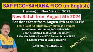 SAP FICO S4 HANA Training in English || SAP S4 HANA Finance 2023 || #sapfico || Veera BS