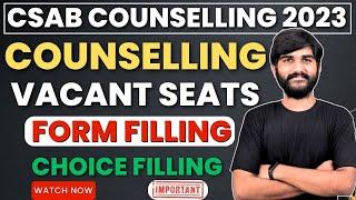 CSAB Counselling 2023 Registration Started | CSAB Vacant Seats 2023 #csab