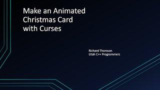 Make an Animated Christmas Card with Curses