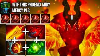 WTF Meta Phoenix Mid with Radiance + Refresher 100% No Mercy Allowed Dota 2