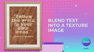 Blend Text Into a Texture Image | Canva Tutorial | Canva Tips & Tricks