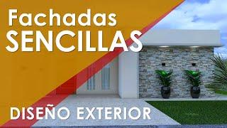 ️️ FACHADAS DE CASAS SENCILLAS. Casas con fachadas bonitas, elegantes y económicas.