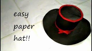 Paper Hat - Origami Top Hat tutorial - DIY