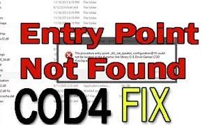 How to Fix The Procedure entry Point Could not be located in dynamic link library error | COD4