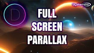 Divi Theme Full Screen PARALLAX Section With Scroll Effect