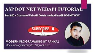 Part 20   Consume Web API Delete method in ASP DOT NET MVC