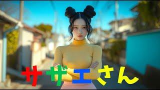 【アニソンHIPHOPアレンジ】サザエさんをAIで実写化させてMV作ってみた（RAPパートあり）