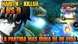 1 VS 9 LA PARTIDA MAS DIFICIL DE MI VIDA HARITH KILLUA MLBB X HXH