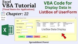 How to Display Data in VBA UserForm in Excel