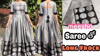 Long Frock Cutting and Stitching for beginners| #longfrockcuttingandstitching #meeshosareehaul