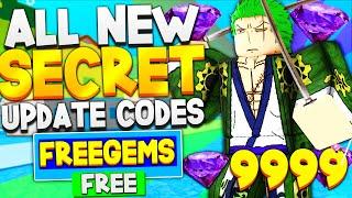 ALL 11 NEW *FREE GEMS* SECRET UPDATE CODES in KING PIECE CODES! (King Piece Codes) ROBLOX