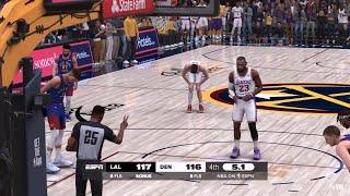 NBA 2K25 Ultra Modded Pre Season | LAKERS vs NUGGETS FULL GAME HIGHLIGHTS