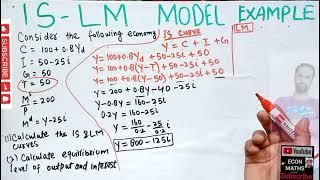 IS-LM MODEL #mathematicaleconomics #macroeconomics