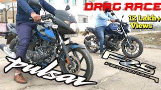 Bajaj Pulsar 150 Bs6 twin disc vs Yamaha FZS V3 Bs6 Drag Race | 150cc Drag Race